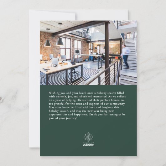 サンタ鍵ニューホームクリスマスグリーティング シーズンカード (裏面)