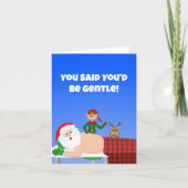 サンタ鍼治療アポイントメントクリスマス シーズンカード (正面)