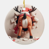 サンタ間抜けのトナカイ セラミックオーナメント (裏面)