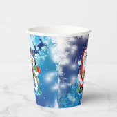 サンタ雪だるまクリスマスパーティーオプションリッド 紙コップ (右)