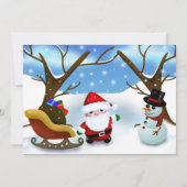 サンタ雪だるまクリスマスパーティー 招待状 (裏面)