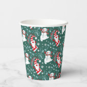 サンタ雪だるまクリスマス 紙コップ (裏面)