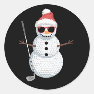 サンタ雪だるまゴルフボール クリスマスゴルファーギフト ラウンドシール
