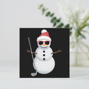 サンタ雪だるまゴルフボール クリスマスゴルファーギフト 招待状