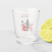 サンタ雪だるまトナカイフェスティバルメリークリスマス ショットグラス (裏面)