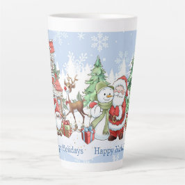 サンタ雪だるまトナディークリスマス カフェラテマグ