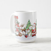 サンタ雪だるまトナディークリスマス コーヒーマグカップ (正面左)