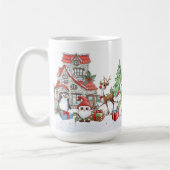 サンタ雪だるまトナディークリスマス コーヒーマグカップ (左)