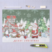 サンタ雪だるまトナディークリスマス 薄葉紙 (クラフト)