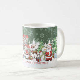 サンタ雪だるまルドルフキャットマグ コーヒーマグカップ