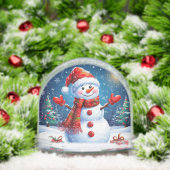 サンタ雪だるま帽をかぶった陽気なサンタ (クリスマス)