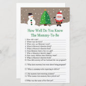 サンタ雪だるま赤ちゃんシャワー知ってる (正面/裏面)