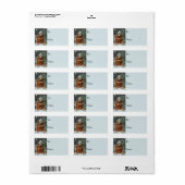 サンタ霜の降りたヴィンテージギフトラベル ラベル (フルシート)