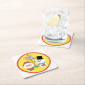 サンタ霜の降りたーか？クリスマスの行き方コースター スクエアペーパーコースター (インサイチュ)