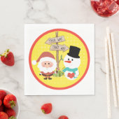 サンタ霜の降りたーか？クリスマスの行き方 スタンダードランチョンナプキン (インサイチュ)