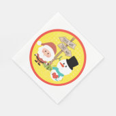 サンタ霜の降りたーか？クリスマスの行き方 スタンダードランチョンナプキン (角)