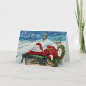 サンタ静かークリスマスカード「ナイト」 カード (正面)