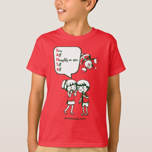 サンタ頭字語ティー Tシャツ (正面)