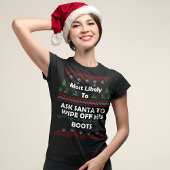 サンタ頼ーの醜いクリスマスのセーター Tシャツ
