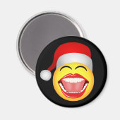 サンタ顔おもしろいクリスマス冷蔵庫用マグネット マグネット (正面/裏面)