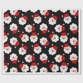 サンタ顔ギフトラップ – すべての人に休日の喜びを追加 ラッピングペーパー (フラット)