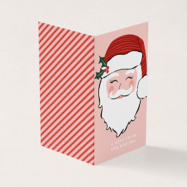 サンタ顔クリスマスギフトラベル