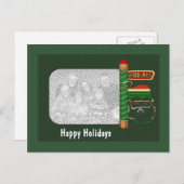 サンタ顔クリスマスホリデーフォトポストカード シーズンポストカード (正面/裏面)