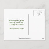 サンタ顔クリスマスホリデーフォトポストカード シーズンポストカード (裏面)