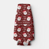 サンタ顔クリスマスホーホパタメリーン ボトルクーラー (正面)