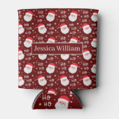 サンタ顔クリスマスホーホパタン 缶クーラー (正面)