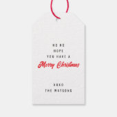 サンタ顔クリスマス ギフトタグ (裏面)