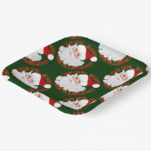 サンタ顔サークル、グリーン紙プレート ペーパープレート (傾斜あり)