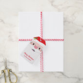 サンタ顔ヒップスターフェスティバルクリスマスモダンプレゼント ギフトタグ (より糸付き)