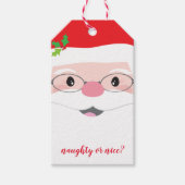 サンタ顔ヒップスターフェスティバルクリスマスモダンプレゼント ギフトタグ (正面)