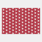 サンタ顔メリークリスマスホーホーカスタム ラッピングペーパーシート (正面3)