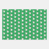 サンタ顔メリークリスマスホーホーカスタム ラッピングペーパーシート (正面2)