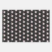 サンタ顔メリークリスマスホーホーカスタム ラッピングペーパーシート (正面)