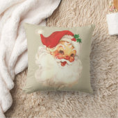 サンタ顔ヴィンテージ枕 クッション (ブランケット)
