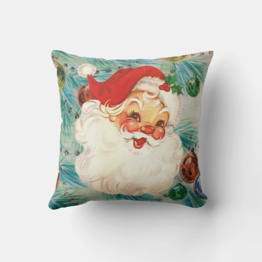 サンタ顔ヴィンテージ枕 クッション (裏面)