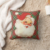 サンタ顔ヴィンテージ枕 クッション (ブランケット)
