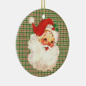 サンタ顔ヴィンテージ セラミックオーナメント (右)