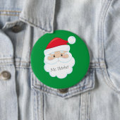 サンタ顔名ひげボタン 缶バッジ (インサイチュ)