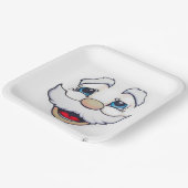 サンタ顔紙プレート ペーパープレート (傾斜あり)