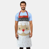 サンタ顔 エプロン (着用した状態)