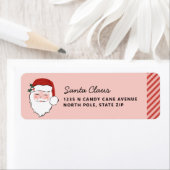 サンタ顔 |ピンクと赤 ラベル (インサイチュ)