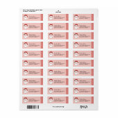 サンタ顔 |ピンクと赤 ラベル (フルシート)