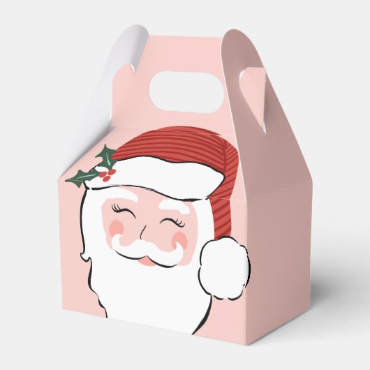 サンタ顔 |ピンクのクリスマスのお気に入りボックス フェイバーボックス (裏面サイド)