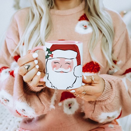サンタ顔 |ホー、ホー、ホ マグカップ
