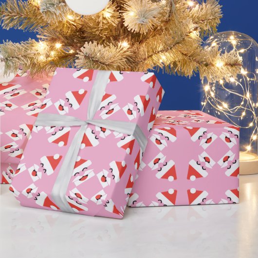 サンタ顔 ラッピングペーパー (クリスマス)