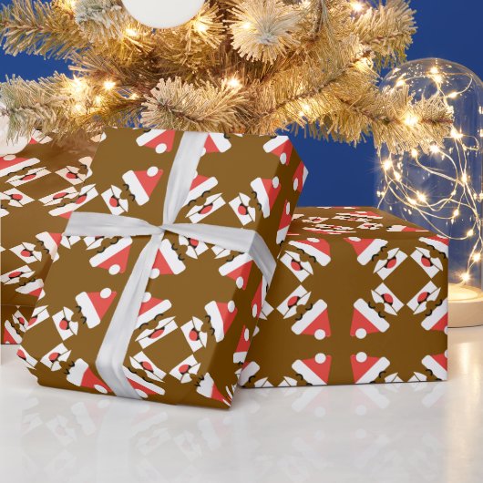 サンタ顔 ラッピングペーパー (クリスマス)